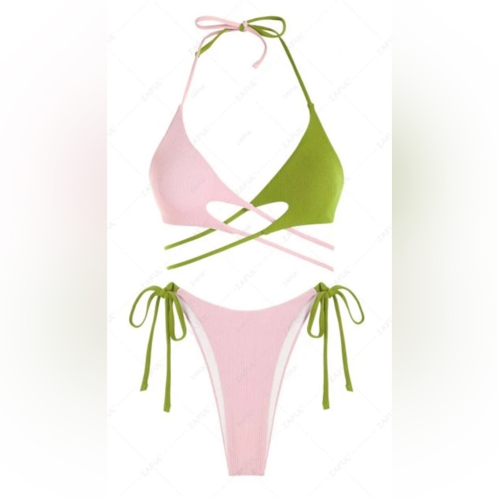 Zaful two piece ribbed Bikini